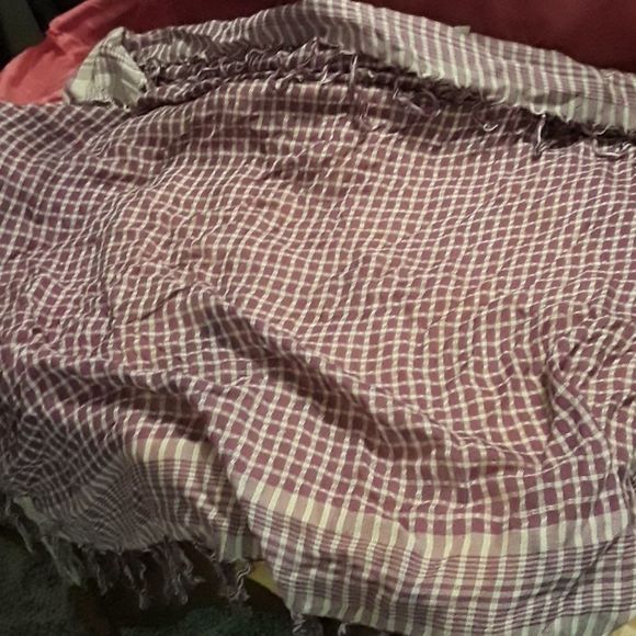 Purple And White Scarf. - Picture 3 of 3